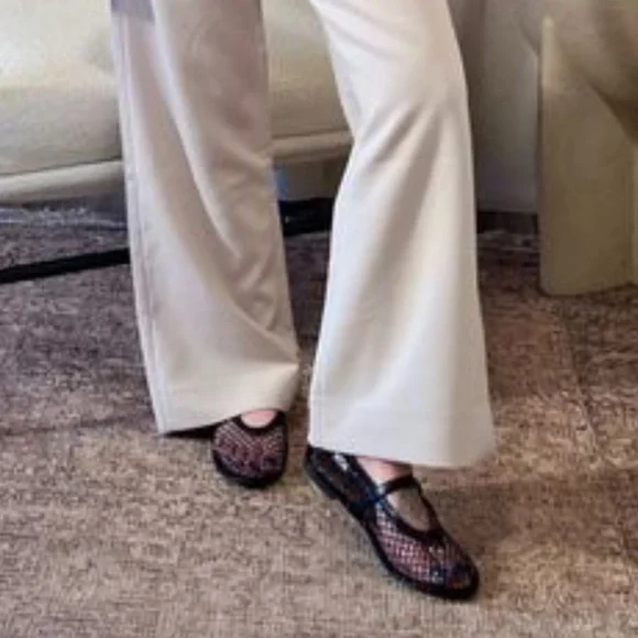 NWT Ballet Flat Mary-Jane Black Mesh Sz 10 - Picture 4 of 16